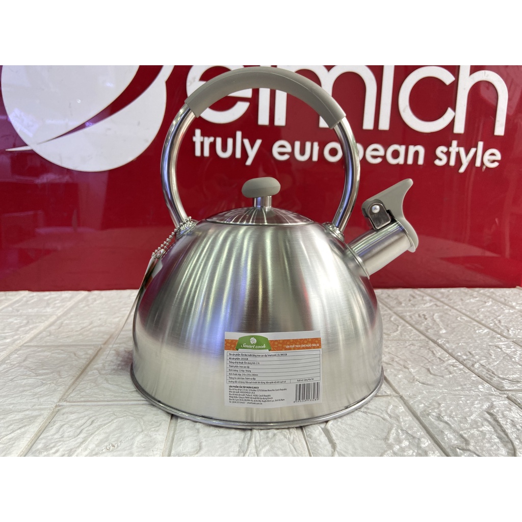 Tiết kiệm năng lượng Ấm đun nước Elmich smartcook đáy từ inox 3328 dung tích 2,5l