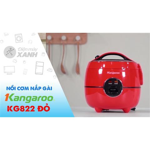 Nồi cơm điện Kangaroo 1.2 lít KG822 đỏ hàng chính hãng