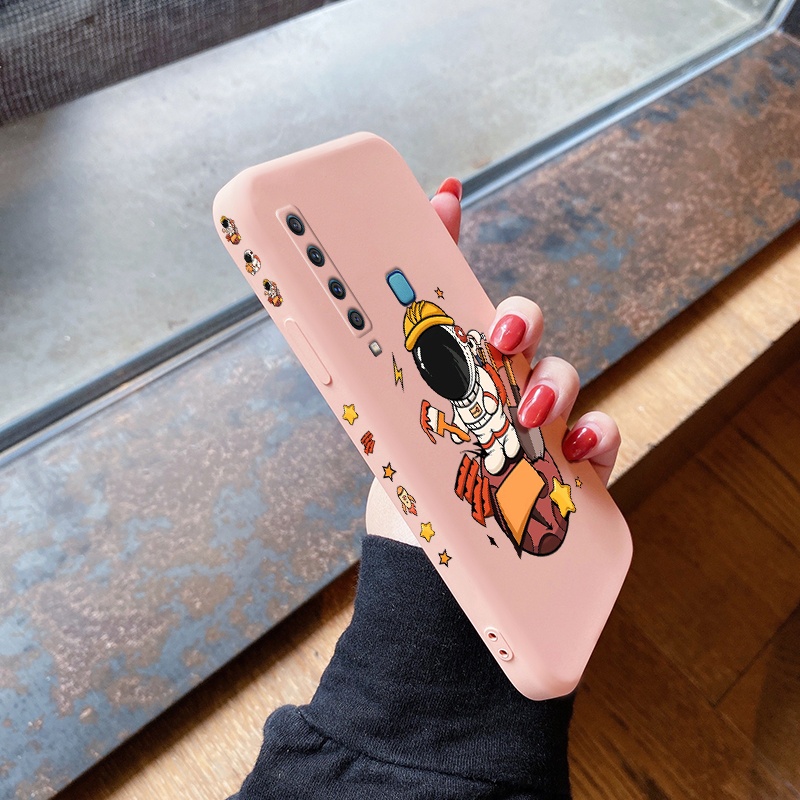 Ốp điện thoại silicon bảo vệ Camera in hình phi hành gia NASA sáng tạo cho Samsung Galaxy A9 2018