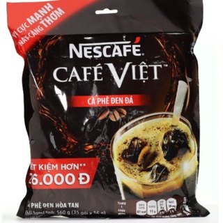 Cafe việt đen đá nescafe hoà tan đen đá tặng thêm 2 gói
