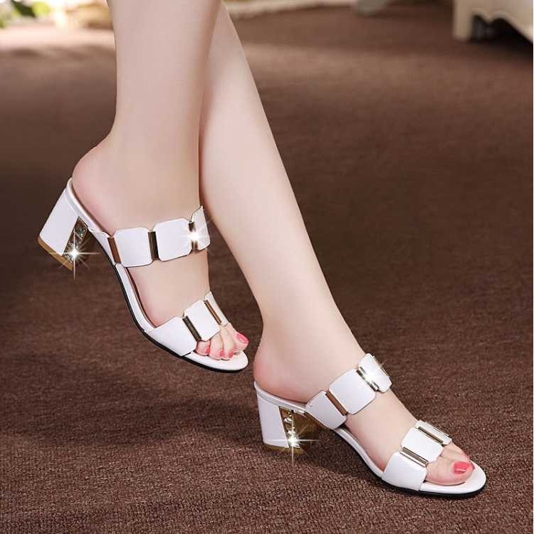 Giày sandals cao gót phong cách Hàn Quốc thời trang 2019 sành điệu cho nữ