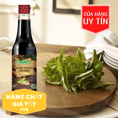 BÁN GIA VỊ NẤU ĂN nước tương lên men TAMS 500ml (nước tương lên men TAMS 24 chai / thùng)