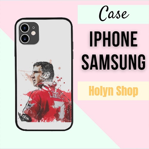 Ốp Màu Đen In Hình Cầu Thủ Bóng Đá Eric Cantona Hot Trend Cao Cấp mcm cho IPHONE SAMSUNG MAN20211051