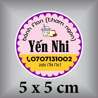 40 Tem dáng 5cm in theo yêu cầu
