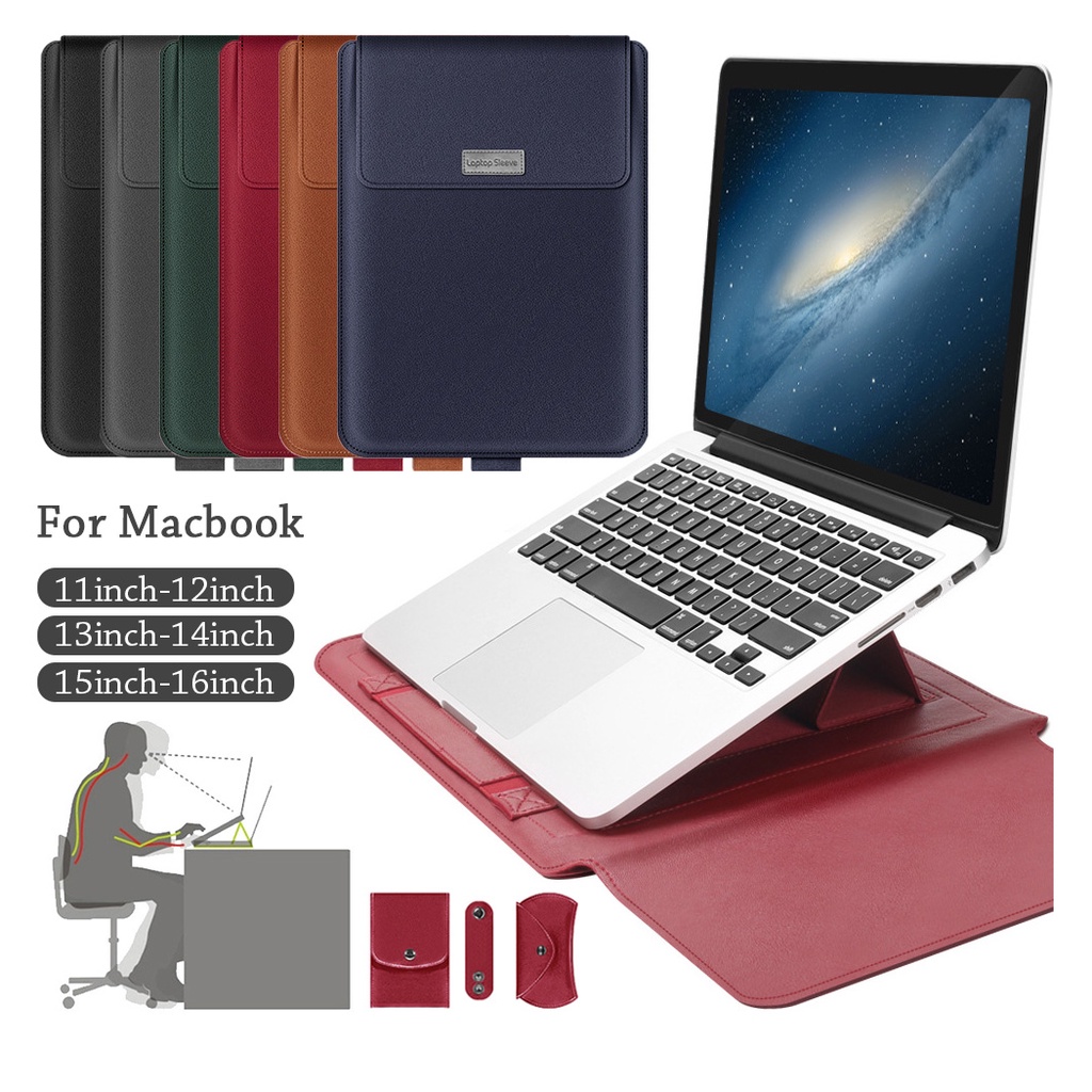 Túi da, Bao da PU đựng máy tính xách tay thích hợp cho dòng Macbook Air Pro/Macbook Air /Laptop Windows, Tablet