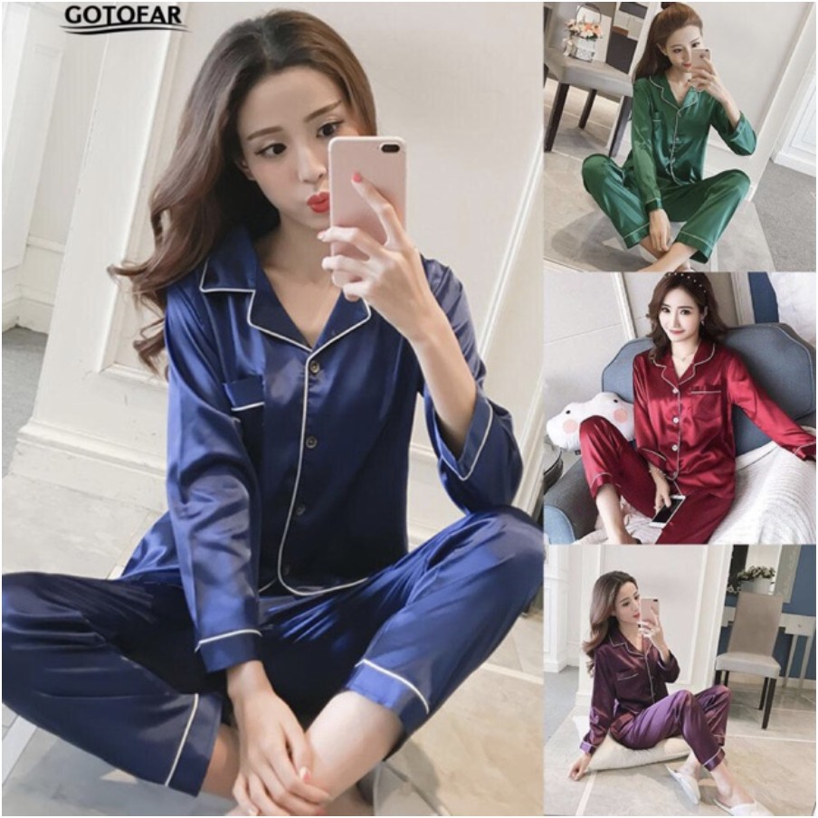 [Xả Kho Bán Lỗ] Bộ Đồ Pijama Nữ Phi Lụa Tay Dài Quần Dài Hàng VNXK Siêu Sang Kèm Hình Thật | BigBuy360 - bigbuy360.vn