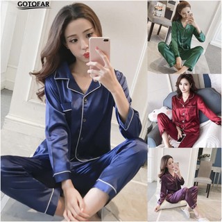 [Xả Kho Bán Lỗ] Bộ Đồ Pijama Nữ Phi Lụa Tay Dài Quần Dài Hàng VNXK Siêu Sang Kèm Hình Thật
