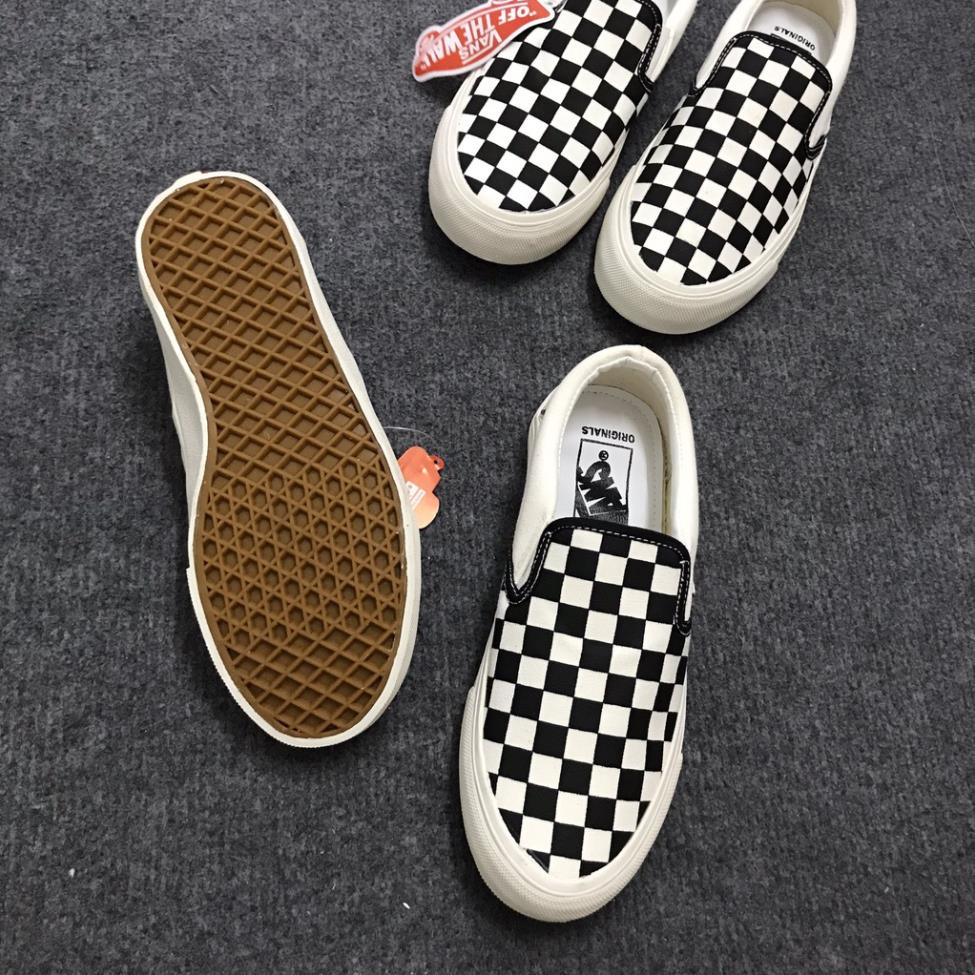 Giày sneaker vans caro slip on lười vài canvas đi học đi chơi nam nữ siêu hot | WebRaoVat - webraovat.net.vn