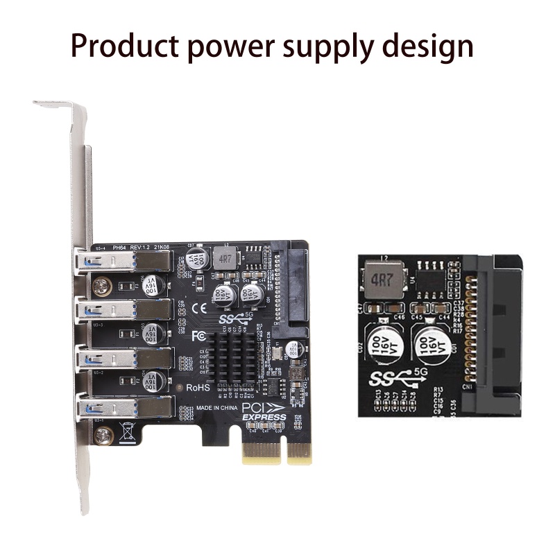Card Mở Rộng Pcie 4 Cổng USB 3.0 5Gbps