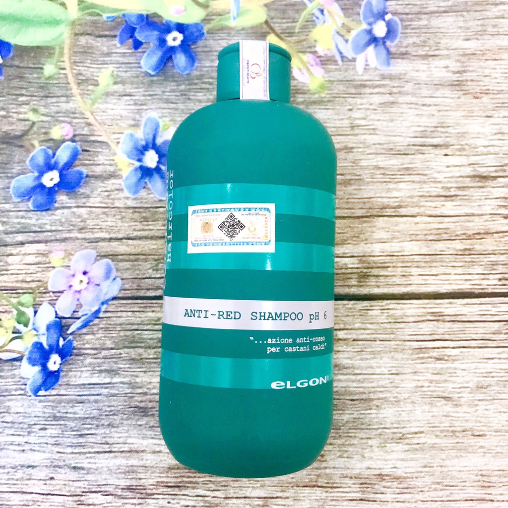 [Elgon_Chính hãng] DẦU GỘI ELGON GREEN KHỬ ÁNH ĐỎ CAM COLORCARE ANTI RED SHAMPOO 300ML