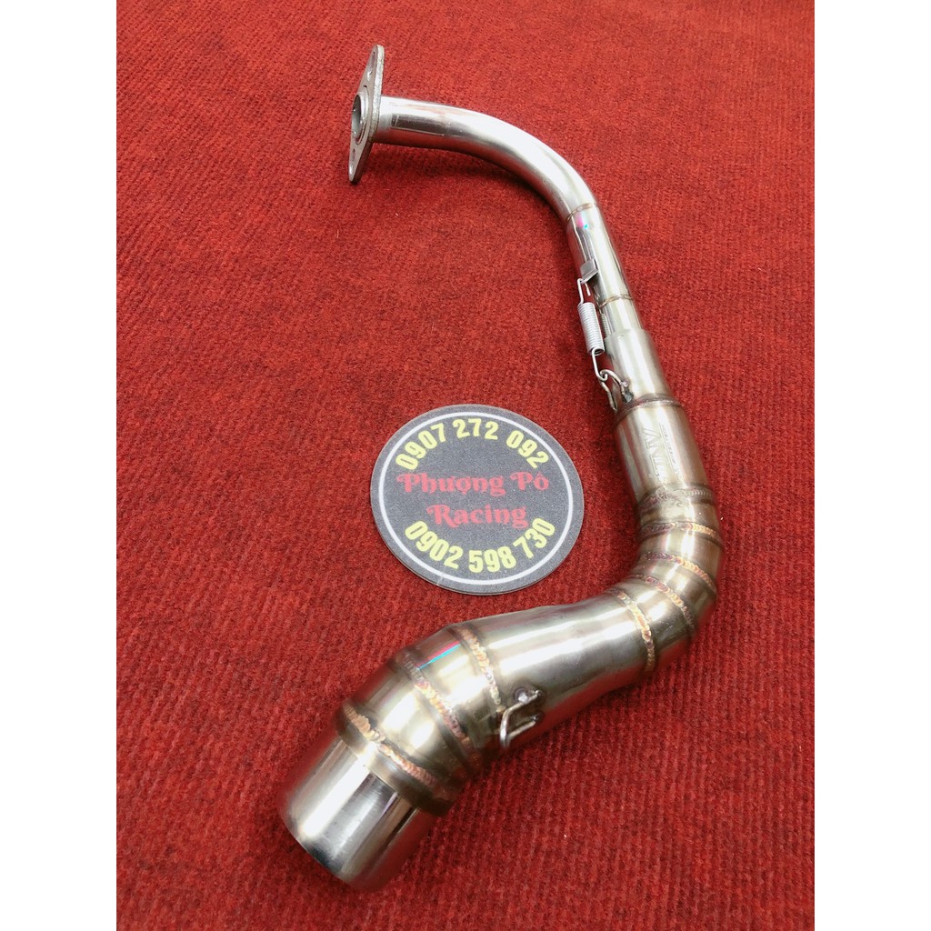 Cổ pô inox 2 khúc gắn pô lon 27x51 dành cho VARIO / SHVN / AB 125-150 / LUVIAS xăng xơ , FI / VISION / Sh mode