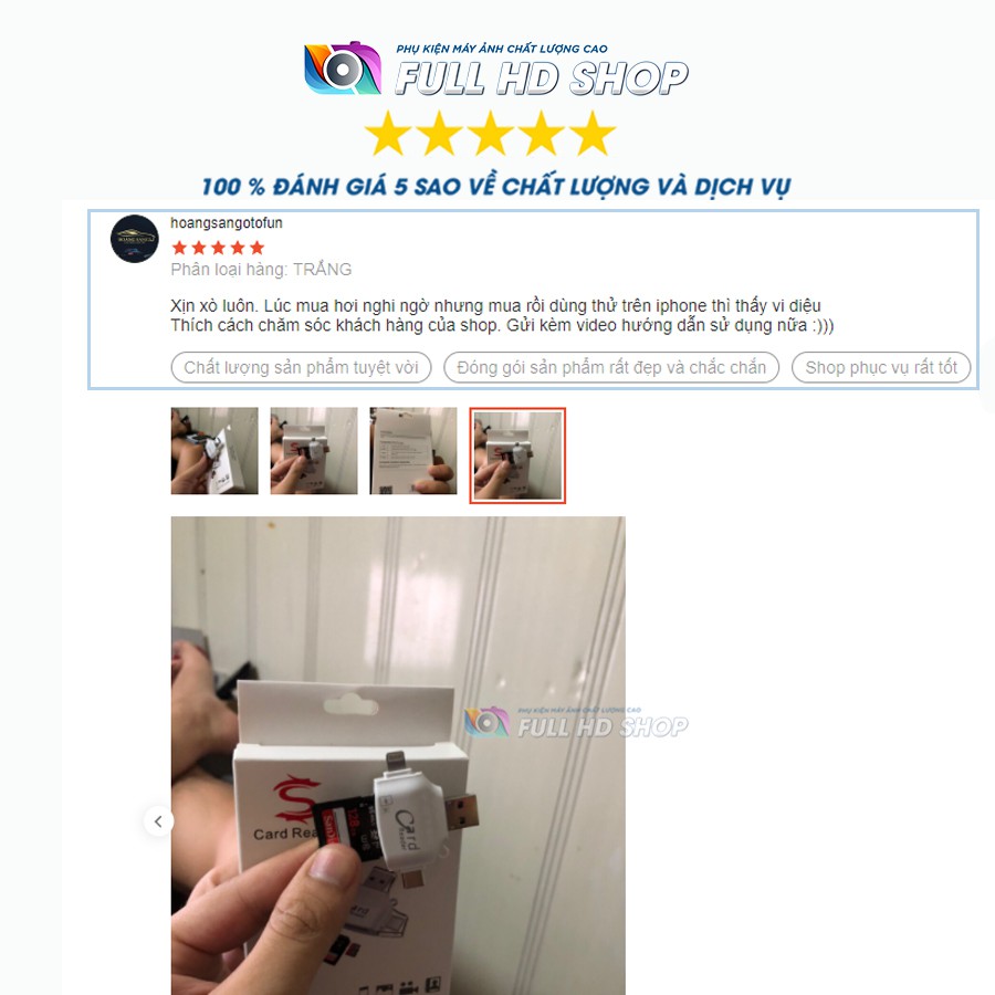 Đầu Đọc Thẻ Nhớ iPhone, Máy tính, Android - Cổng Lightning, Type C, USB, Micro USB cho thẻ nhớ SD, Micro SD | BigBuy360 - bigbuy360.vn