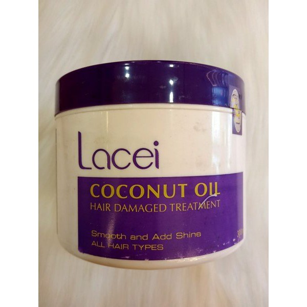 LACEI HẤP COCONUT OIL HAIR DAMAGED TREATMENT 500ml ( Tặng kèm mũ trùm tóc)