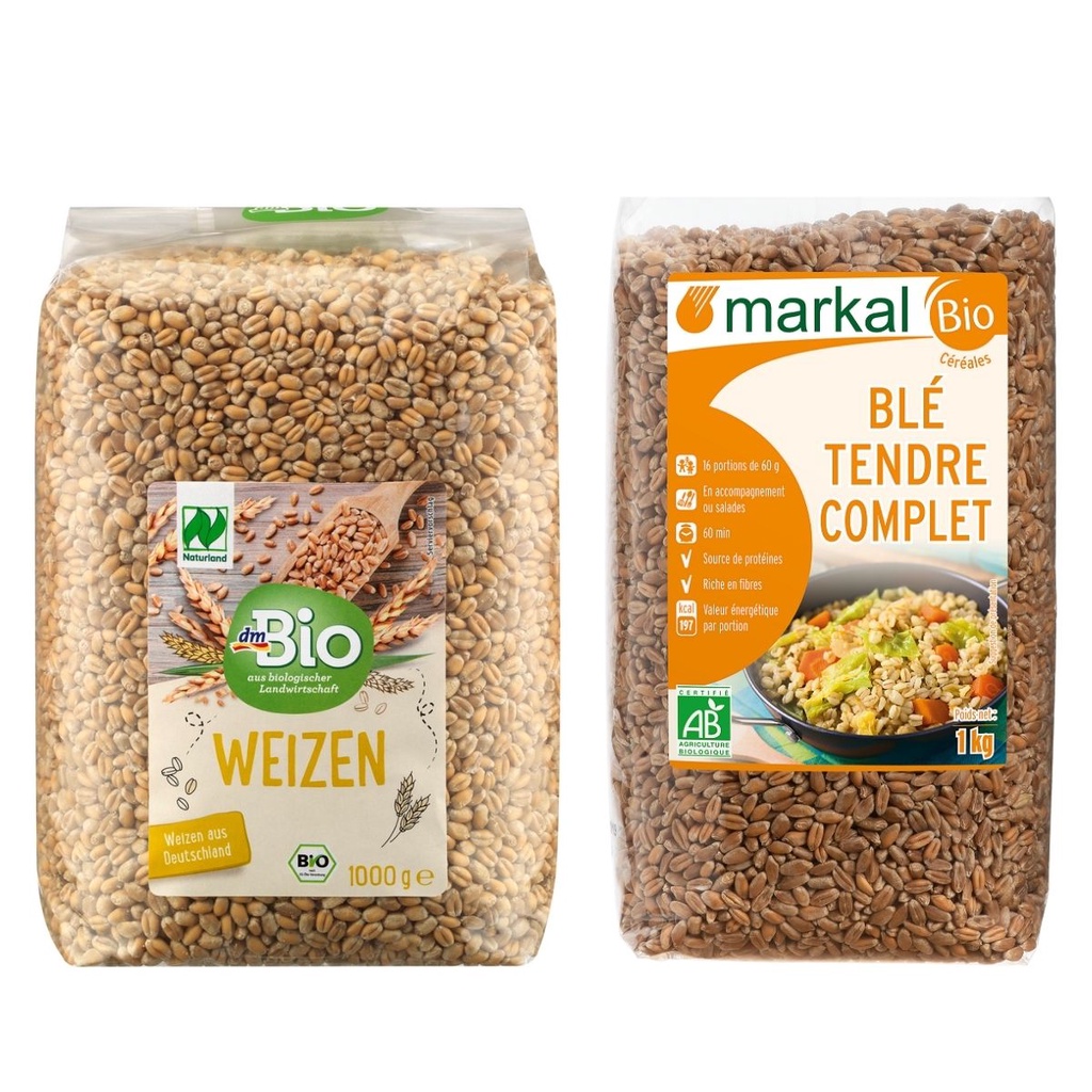 Hạt cỏ lúa mì hữu cơ 1000gr - (Markal - dmBio)