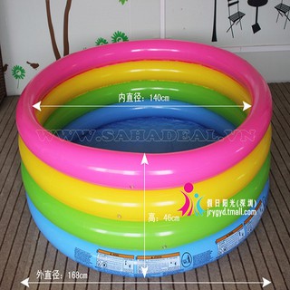 Bể phao bơi cho bé 4 tầng cầu vồng B06