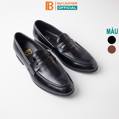 Giày lười nam da bò nappa cao cấp G120 Bụi leather hộp sang trọng Bảo hành 12 tháng