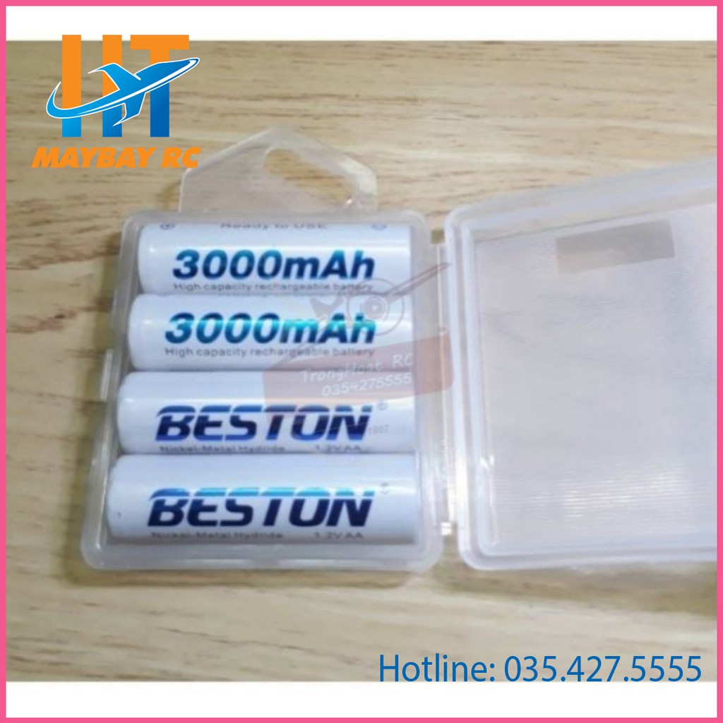 Combo 4 pin AA 1200mAh kèm sạc hãng BESTON