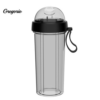 Gregorio~420/600ml Straw Separate Drink Water Beverage Bottle Couples Gift