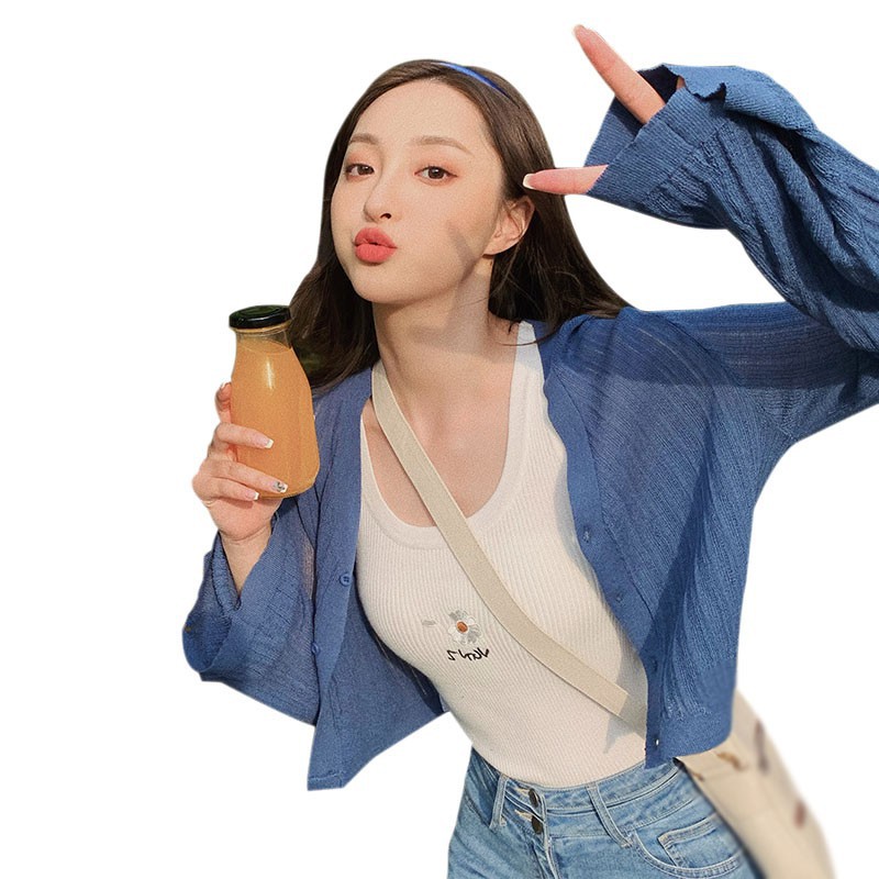 Áo khoác cardigan tay ống loe siêu nhẹ chống nắng phong cách hợp thời trang cho nữ | BigBuy360 - bigbuy360.vn