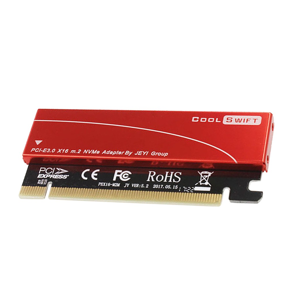 Card mạng NVME M.2 NGFF SSD To PCIe 3.0 X16 kèm cánh tản nhiệt