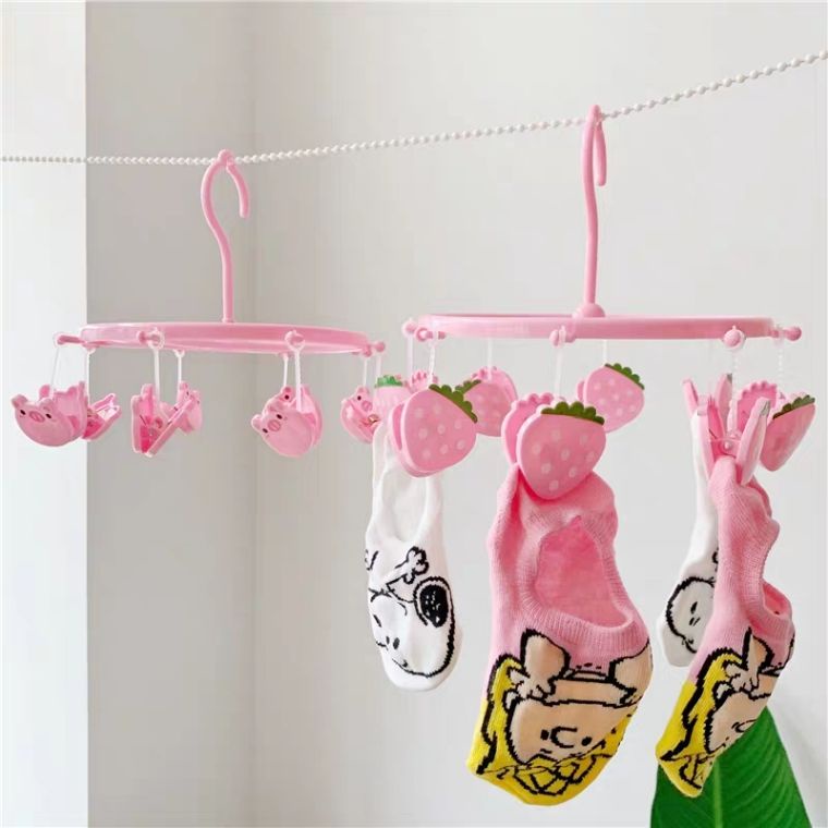 Kẹp Phơi Quần Áo Nhiều Kẹp Hình Heo Dễ Thương