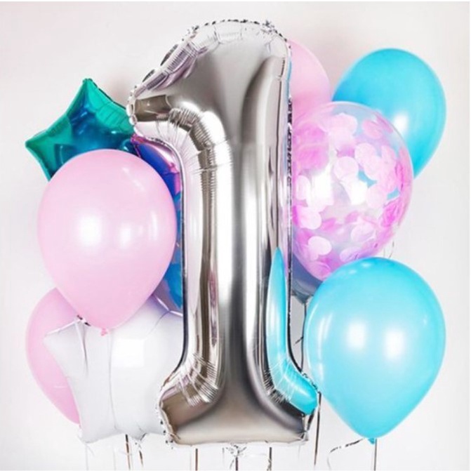 Bong Bóng Chữ Số, Bong Bóng Hình Chữ Số To 70cm Lá Nhôm 0-9, Bong Bóng Số Tuổi Trang Trí Tiệc Sinh Nhật Happy Birthday