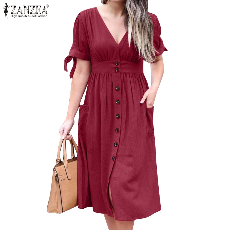 Zanzea Thắt Lưng Nữ Màu Trơn Phong Cách Châu Âu