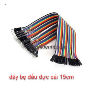 LINH KIỆN DÂY BUS DÂY CẮM TEST BOARD 15CM ĐỰC - CÁI  (40 SỢI)