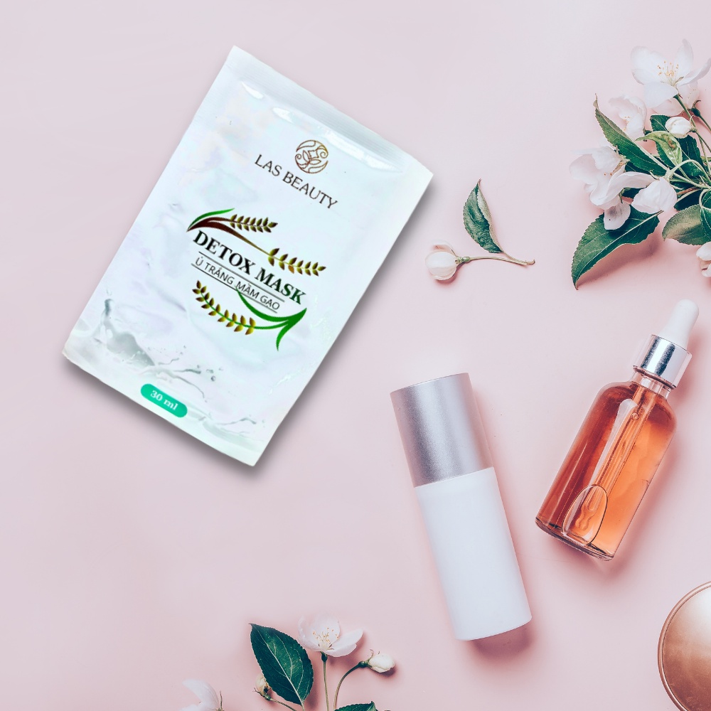 Ủ trắng da mặt, mặt nạ, ủ trắng da, ủ trắng mầm gạo, Làm Trắng, Thải Độc Tố, Bã Nhờn Trên Da - Gói 30 ml - Las Beauty | BigBuy360 - bigbuy360.vn
