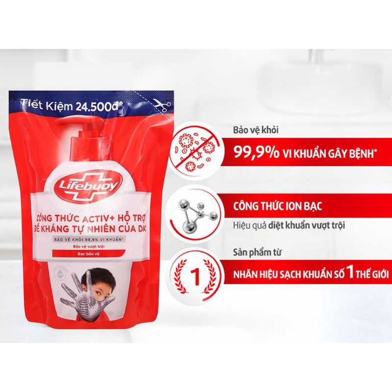 Nước Rửa Tay Lifebuoy Bảo Vệ Vượt Trội Túi 400g