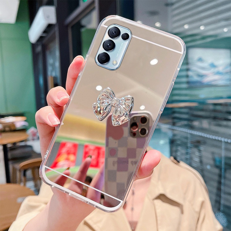 Ốp Điện Thoại Tráng Gương Viền Mềm Cho OPPO Reno 5 Reno 4 4G 5G