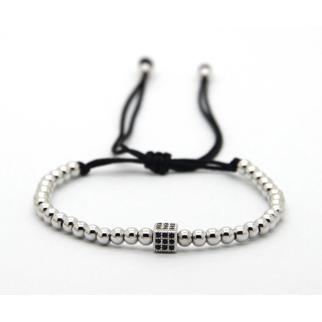 Vòng Tay Mạ VàNg 18k ĐíNh Đá Vuông Xinh XắN