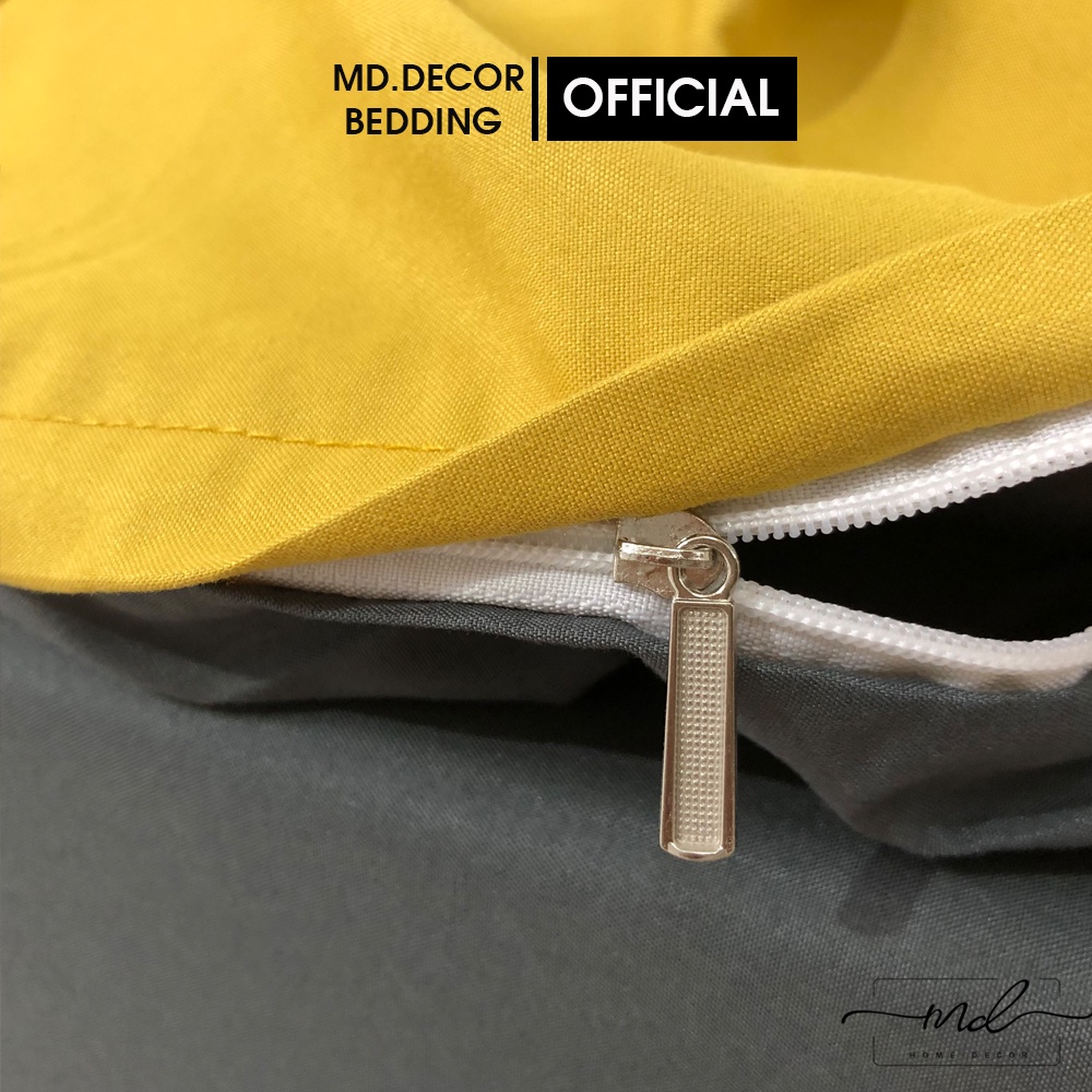Bộ chăn ga gối Cotton TC MD.Decor Bedding trơn màu 4 món đủ size giường nệm HÀNG LOẠI 1
