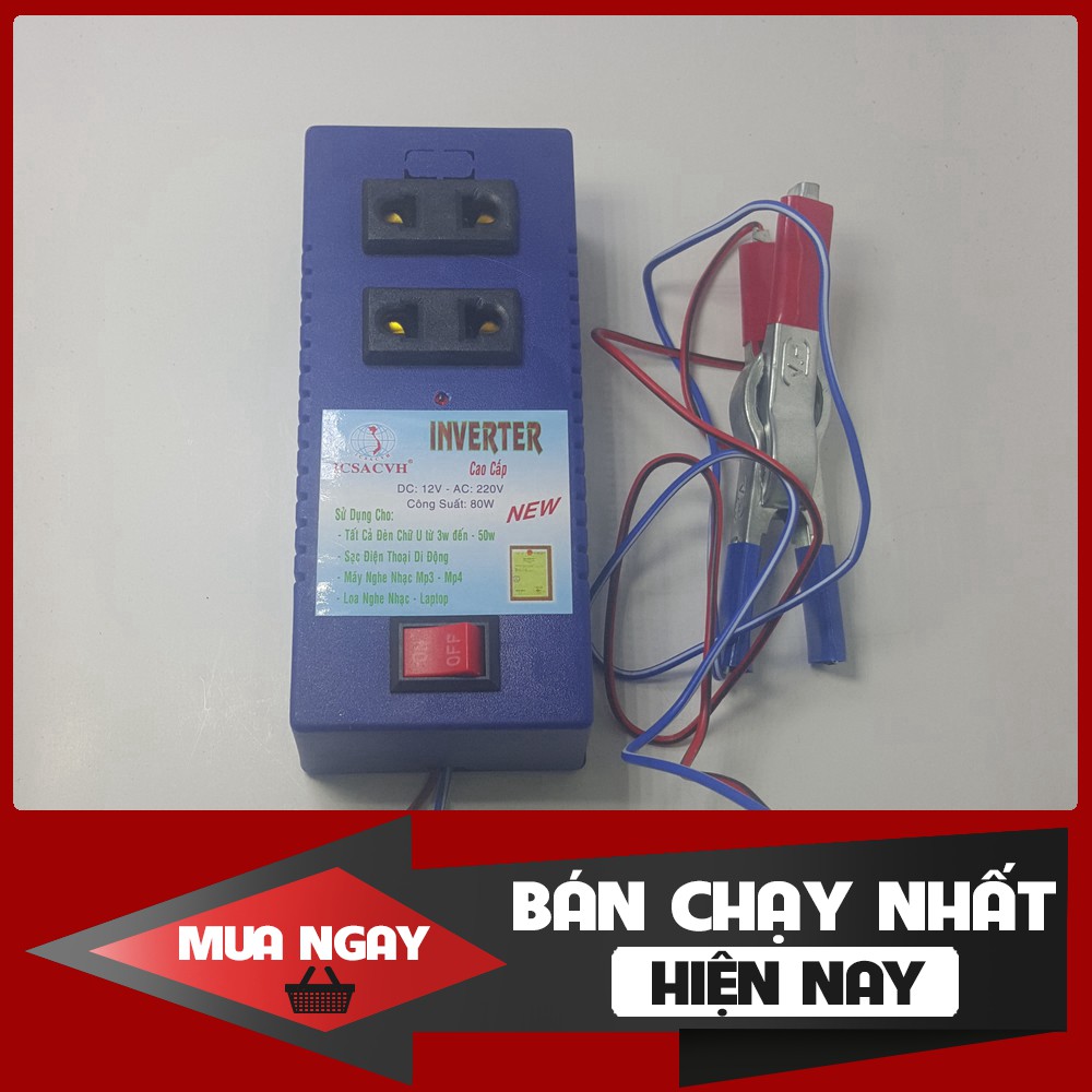 [FREESHIP] Combo 10 Bộ đảo điện 12v ra 220v công suất 80w (Xanh) - Hàng chất lượng, cam kết giá tốt nhất miền nam