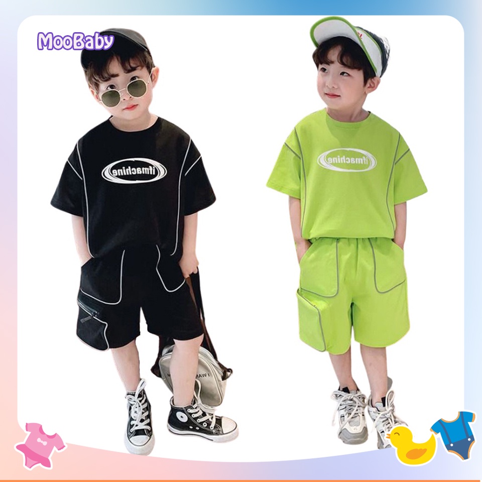 Đồ bộ bé trai chất cotton viền cực đẹp, Quần áo cho bé trai từ 6-39kg Moobaby shop