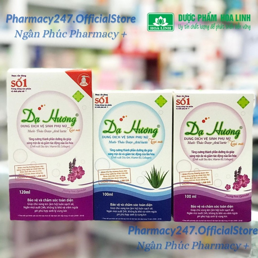 Dung Dịch Vệ Sinh Phụ Nữ Dạ Hương 100ml,125ml