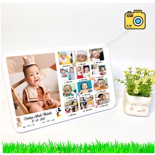  In Ảnh Thôi Nôi Cho Bé Tráng Gương Nẹp Viền 40x60cm  Siêu Bóng- Tặng Kèm Móc Treo 