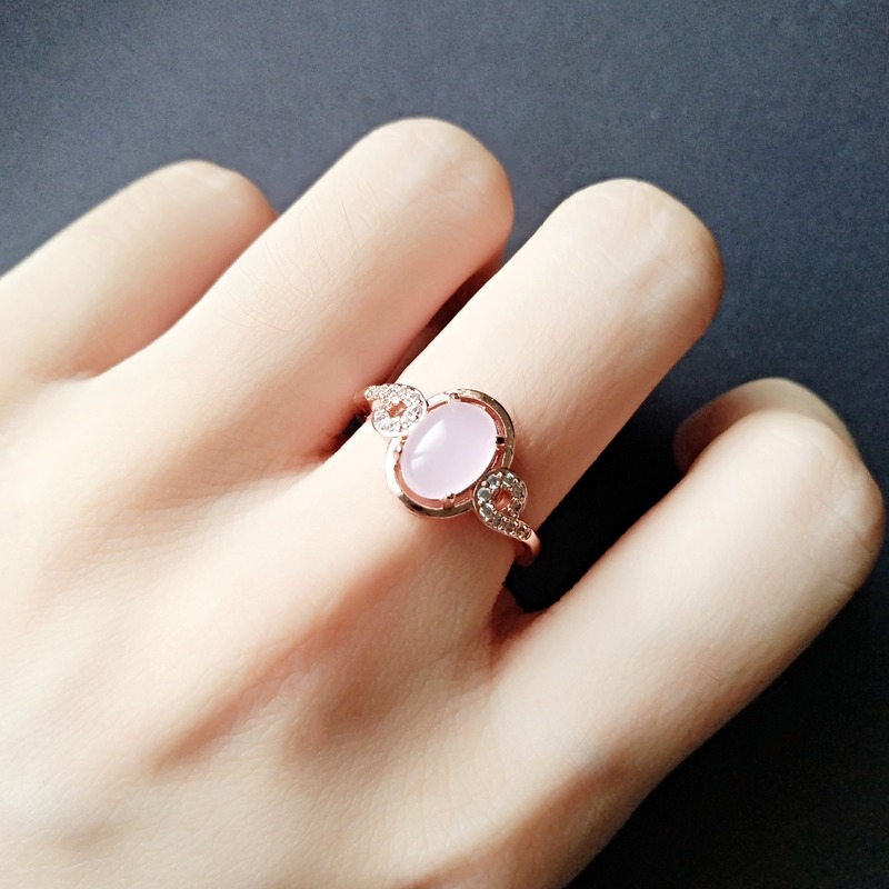 Bộ Trang Sức Đính Đá Hồng Xinh Xắn Dành Cho Nữ