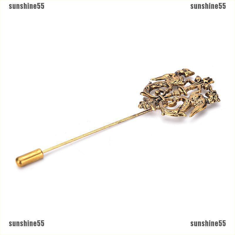 Trâm Cài Áo Vest Hình Sư Tử Hai Đầu Phong Cách Cổ Điển Cho Nam