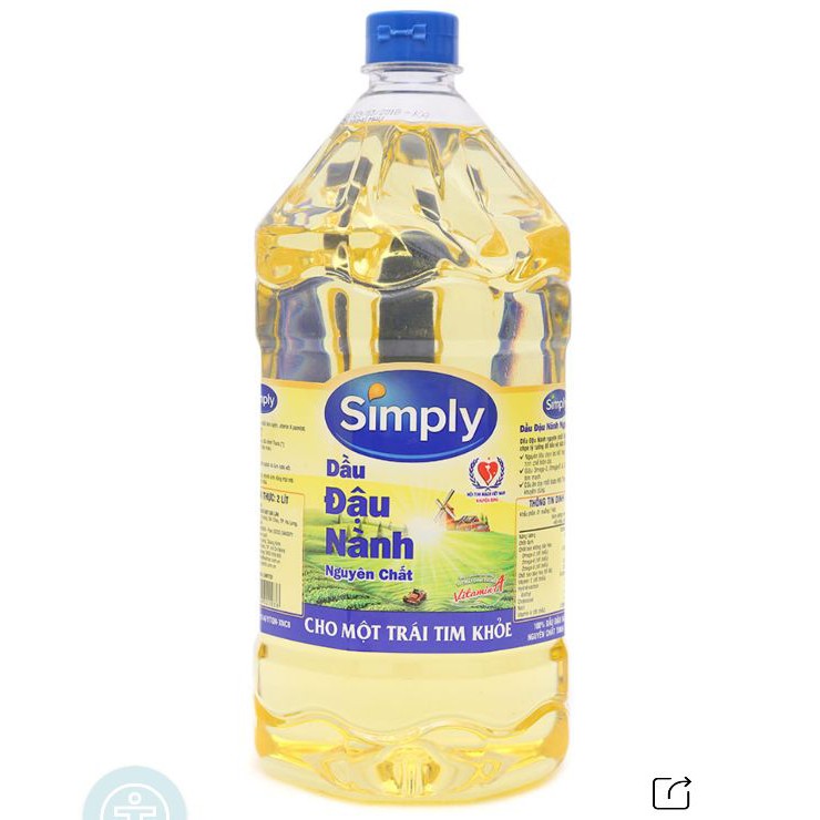 Dầu ăn đậu nành simply 2l