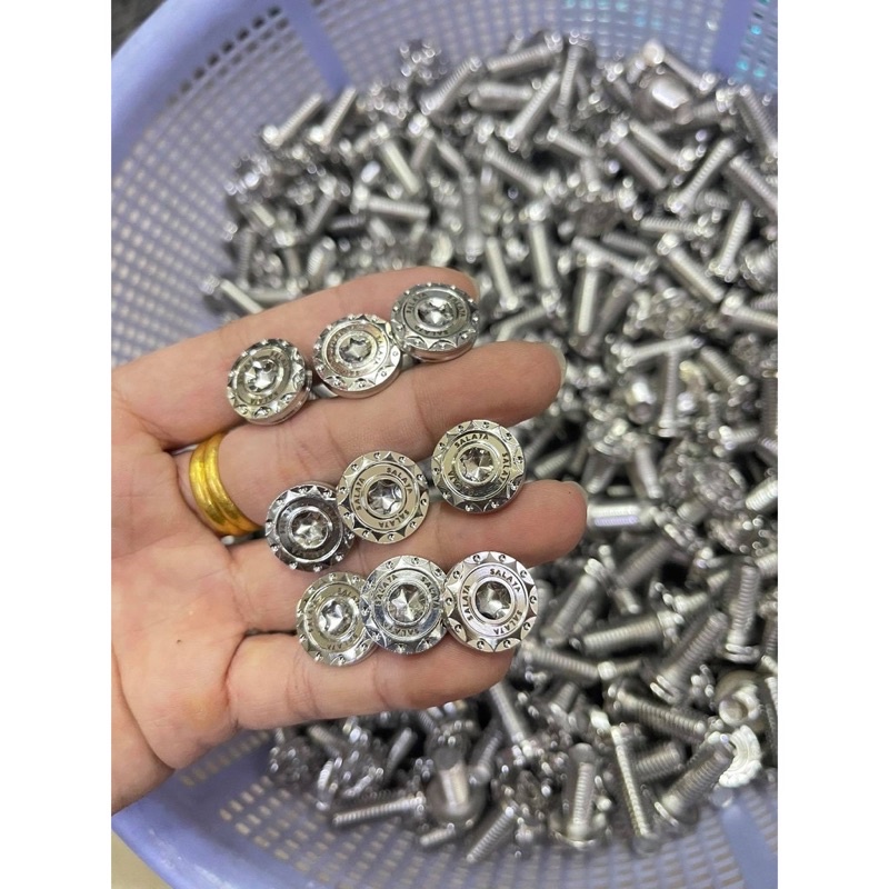 Ốc 8li25 Mẫu S3 Salaya Inox 304 gắn pass heo gác chân Honda