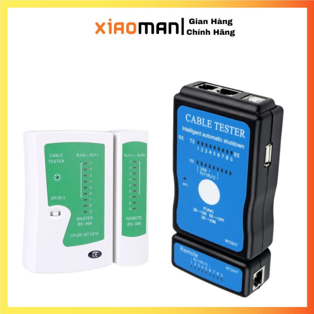 Bộ test mạng, thiết bị kiểm tra tín hiệu mạng đa năng RJ45 RJ11 loại xịn M726AT loại thường NS-468 hàng nhập khẩu
