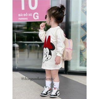 Yo váy suông hình nơ đỏ dài tay cho bé