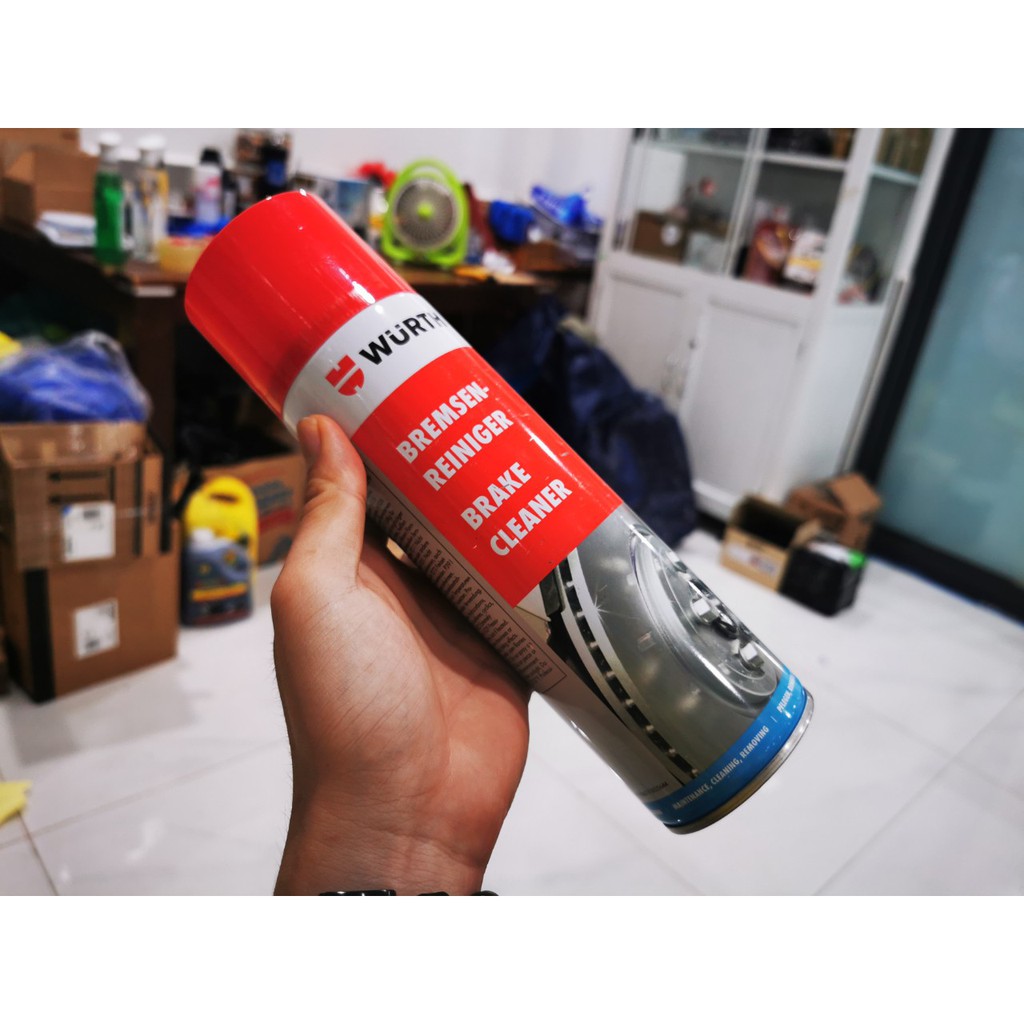 Dung Dịch Vệ Sinh Thắng Xe Tẩy Dầu Mỡ Bụi Bẩn Wurth Brake Cleaner 500ml Tặng khăn