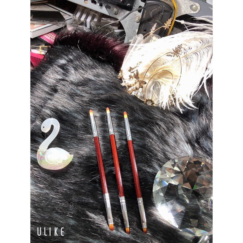 cọ gel cán gỗ 2 đầu