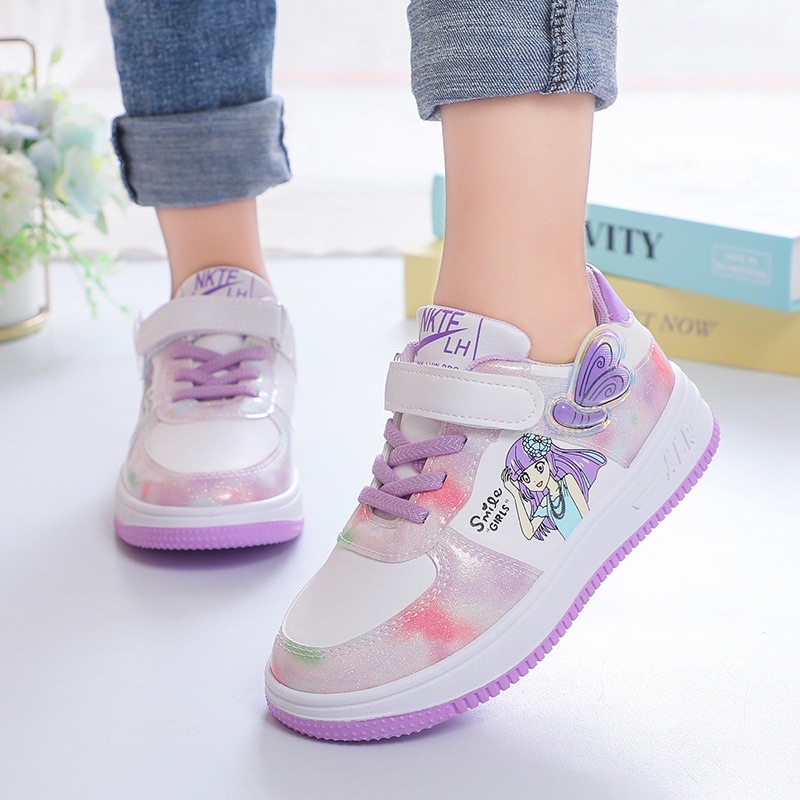 Giày bata công chúa kiểu dáng thể thao cho bé gái mã B021