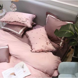 Set chăn ga gối lụa purple butterfly cao cấp 6 món (có vidieo)