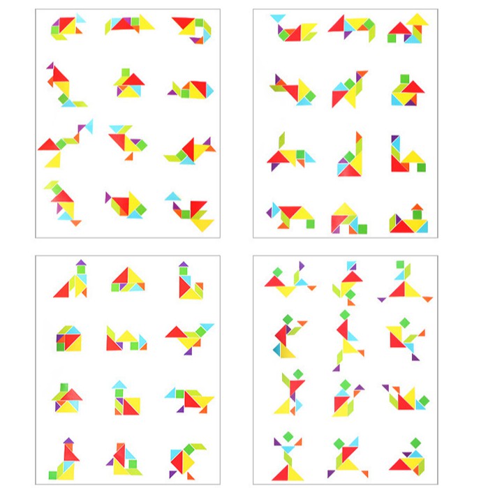 [CÓ NAM TRÂM] Ghép Hình Tangram Gỗ Sáng Tạo Phát Triển Trí Thông Minh