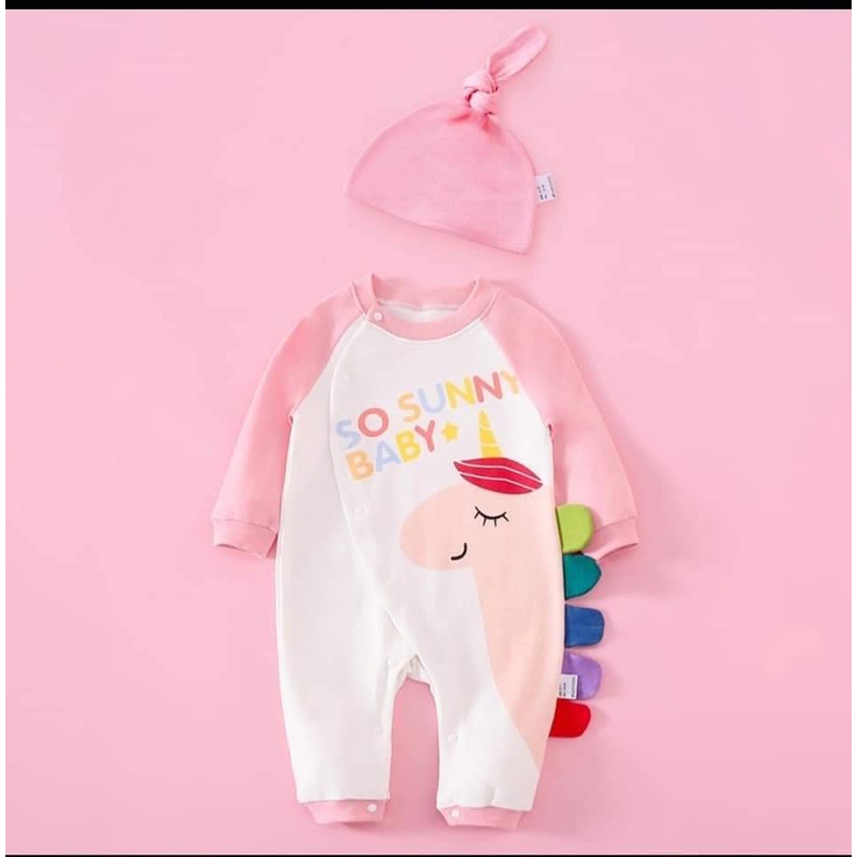 [Siêu Sale] BODY DÀI KÈM MŨ RỜI NHIỀU HÌNH CHẤT COTTON MỀM MỊN SIZE 4-16KG(BDMR)