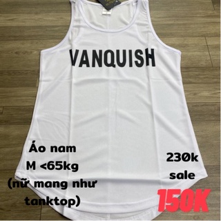 Áo Tập Gym Ba Lỗ Vanquish, Chất Thun Lưới Co Dãn 4 Chiều, Thoáng Mát